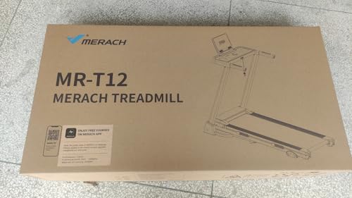 MERACH Foldable Treadmill with Incline, Treadmills for Home for Heavy People, 0.8-12 km/H Walking Pad Treadmill for Home & Office, Save Space, LED Display & Fitness App