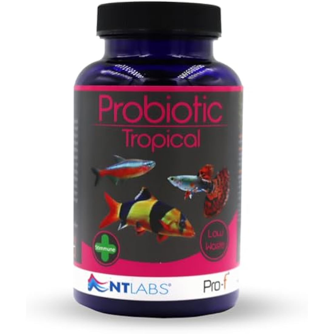 NT Labs Pro-f Probiotic Tropical Fish Food For Freshwater Fish (Contain Viable Probiotic Cultures) Granules For Tropical Aquariums, Supports Immune System, Highly Nutritious Spirulina (120g)