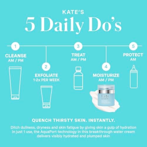 Kate Somerville HydraKate Recharging Water Cream, Face Moisturiser, Long Lasting Hydration with Hyaluronic Acid, Recovers and Recharges Dry Skin, 50ml