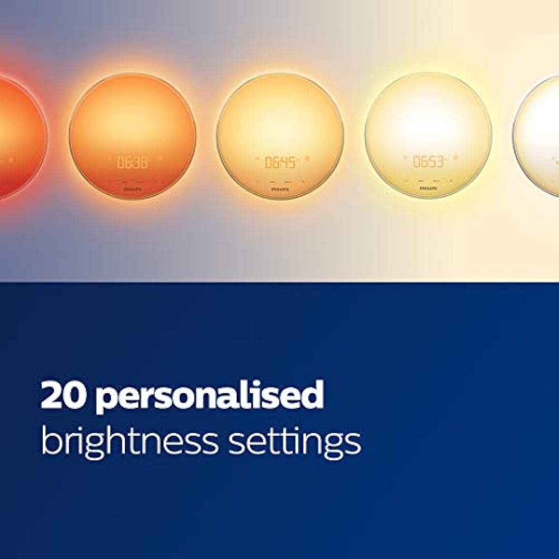 Philips Wake Up Light, White, 5 Natural Alarm Sounds
