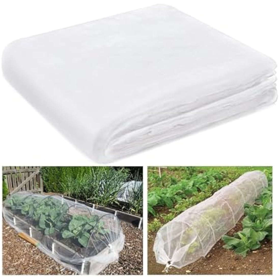 Insect Netting Mesh Garden Netting Fine Mesh Butterfly Garden Netting for Vegetables Plants Fruits Flowers Crops Greenhouse Row Covers Raised Bed Barrier Screen Birds Protection Netting (3 * 15m)