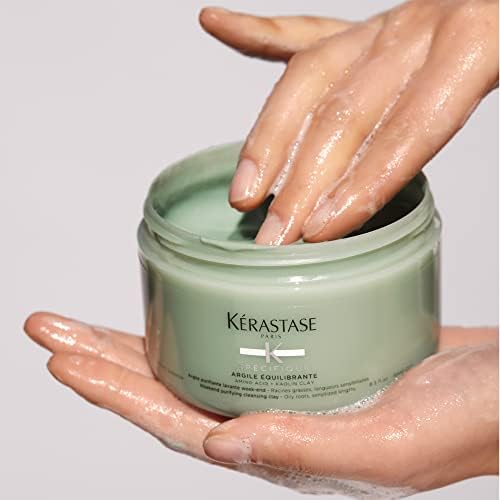 Kérastase Specifique, Weekend Purifying Cleansing Clay Shampoo, For Oily Roots & Sensitised Lengths, With Amino Acid & Kaolin Clay, Argile Équilibrante, 250ml