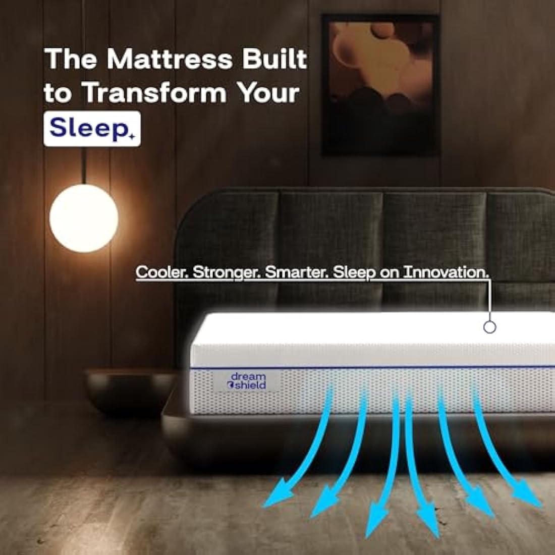 DREAM SHIELD Mattress - Comfort Foam Orthopedic Mattress with Motion Isolation Technology, Temperature-Regulating Cover, Medium Firm Support for Back Pain Relief (Super King)