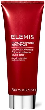 Elemis Frangipani Body Cream 200ml – Hydrating & Nourishing Moisturizer for Soft, Smooth Skin + Elemis Cool Down Body Wash 200ml – Refreshing & Revitalizing Shower Gel