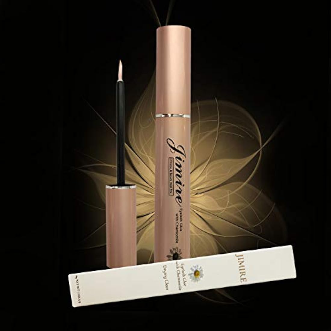 JIMIRE Eyelash Glue Clear | Secure Hold for False Eyelashes | Latex-Free Eyelash Adhesive with Chamomile Suitable for Sensitive Eyes