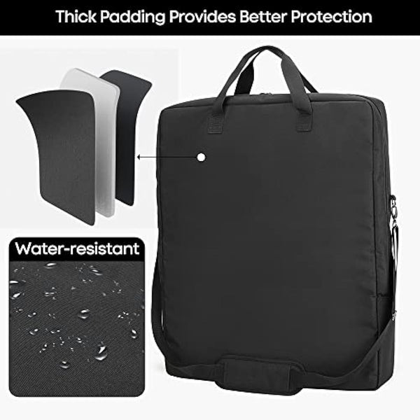 HODRANT Portable Solar Panel Bag Compatible with Jackery Solar Saga 100W 100X 200W, Padded Solar Panel Carrier with Pocket & Shoulder Strap, Double-Layer Travel Carrying Case for 2 Battery Panels