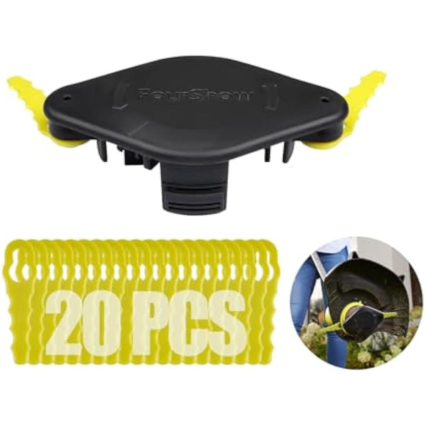 20 Pcs Blades RAC158 + RAC155 Double Serrated Blade Head, Compatible with Ryobi Strimmer