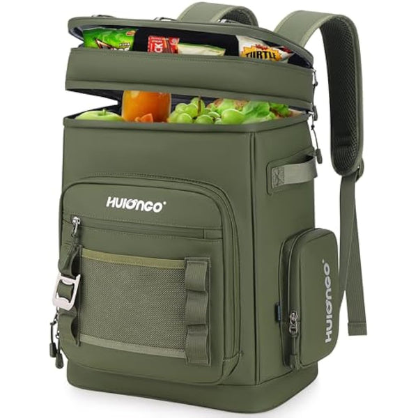 Hulongo Large Waterproof Insulated Cooler Backpack for Men & Women, Leak Proof Cooler Backpack