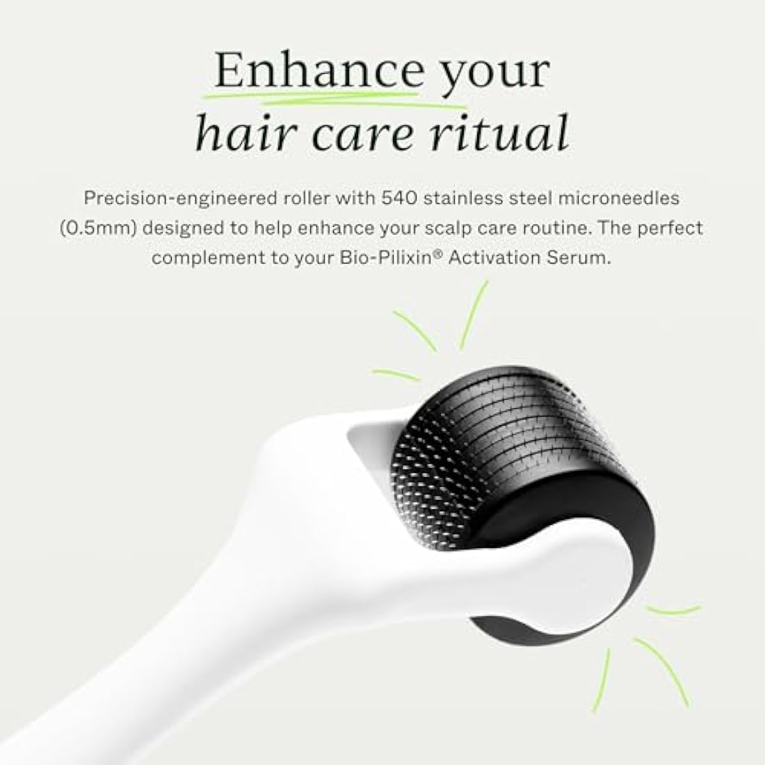 Scandinavian Biolabs Scalp Activating Roller | Stimulates and Improves Scalp Health, Encourages Fuller Looking Hair, Titanium Microneedles, Enhances Product Absorption