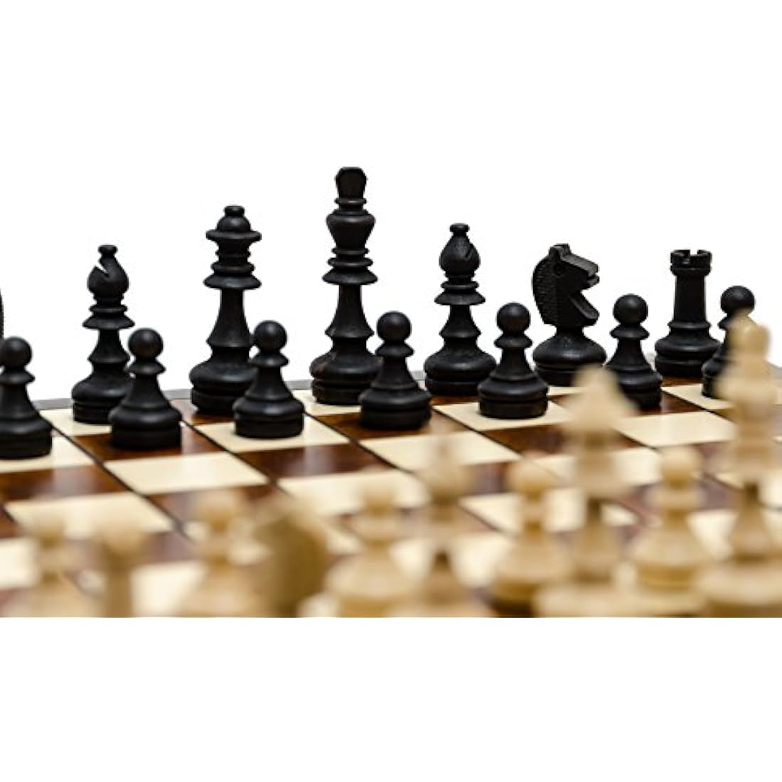 Master of Chess Magnetic Wooden Chess Set with Pieces 28 cm / 11 in - Handmade Foldable Travel Chess Set - Small Chess Set for Children and Adults
