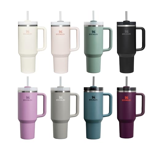 STANLEY Quencher H2.0 Flowstate Tumbler 1.2L - Cold for 11 Hours - Iced for 48 Hours - Metal Water Bottle with Straw, Handle and Lid - Dishwasher Safe - Travel Mug for Cold Drinks