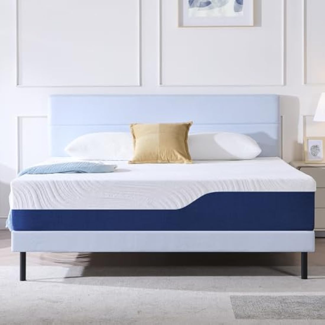 Hiimgo Single Mattress (90x190x20cm) – 20cm Medium Firm Memory Foam Mattress with Carved Knitted Cover for Pressure & Back Pain Relief