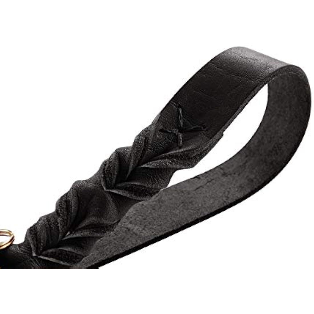 HUNTER Sansibar SOLID Adjustable Dog Lead Leather Braided Heavy Duty Elegant 2 x 200 cm Black