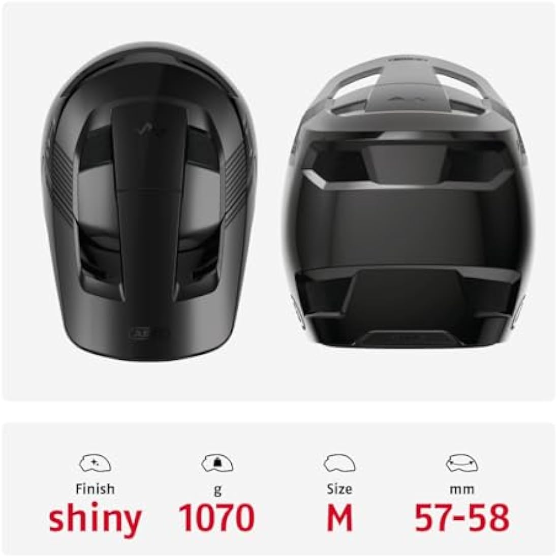 ABUS Downhill Bicycle Helmet HiDrop - Full-face Helmet with ABS Outer Shell for MTB Trails