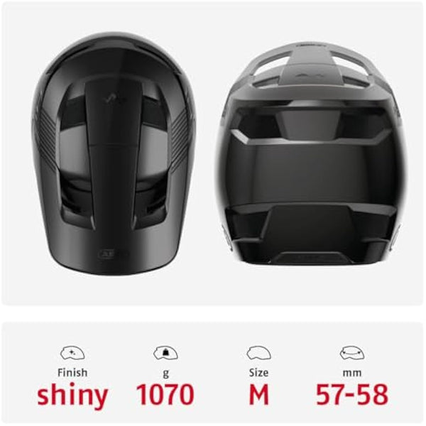 ABUS Downhill Bicycle Helmet HiDrop - Full-face Helmet with ABS Outer Shell for MTB Trails