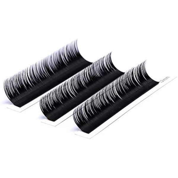 Fadlash Individual Classic Eyelash Extension 0.07mm D Curl 8-14mm Mixed Tray 1:1 Matte Black Professional Classic Individual Lashes