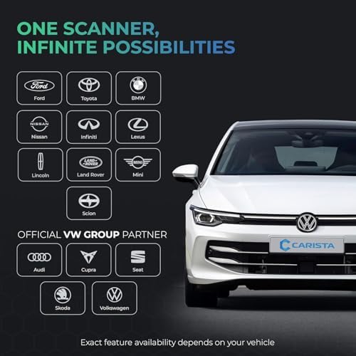 Carista EVO - Bluetooth OBD2 Scanner - Car Scanner Diagnostic Tool and Code Reader with Access to Diagnostics, Customizations, Service Tools, and Live Data
