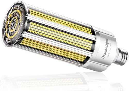 DragonLight Newest 240W Commercial Grade Corn LED Light Bulb Fanless (1200 Watt MH/HPS Replacement) E40 Large Mogul Base LED Lamp 5000K Daylight 32,400LM - Good for Enclosed Fixtures