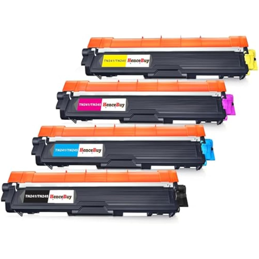 HenceBuy TN241 TN245 Toner Cartridges for Brother TN-241 TN-245 Compatible for HL-3140CW 3142CW 3150CDW 3170CDW DCP-9020CDW 9015CDW MFC-9140CDN 9340CDW 9330CDW (Black Cyan Magenta Yellow, 4-Pack)