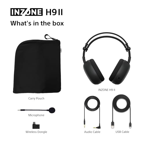 Sony INZONE H3 Wired Gaming Headset – PC/PS5, 360 Spatial Sound for Gaming, Lightweight 299g Design, Flip-to-Mute Boom Microphone, USB Audio Box for Custom EQ – Black