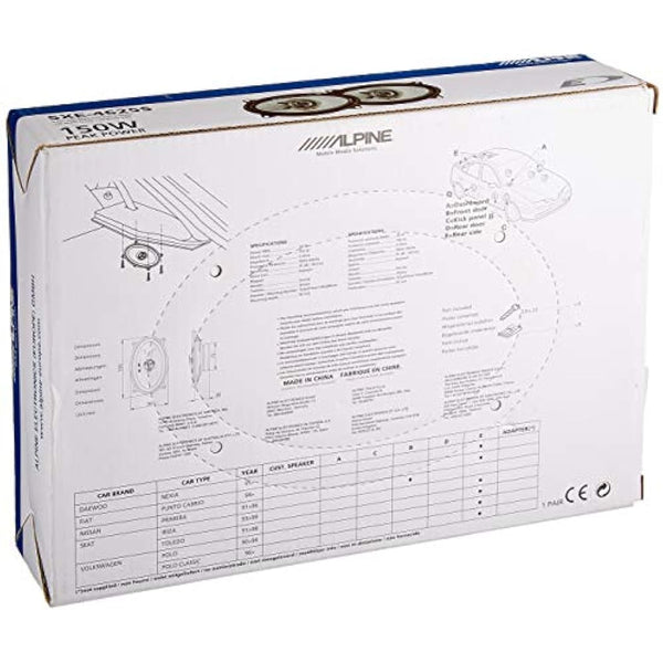 Alpine SXE 4625 S Car Loudspeaker, 60W, black