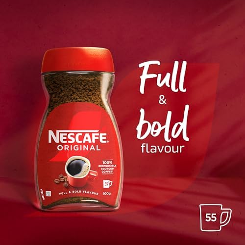 NESCAFÉ Original Instant Coffee 100g, Rich Aroma, Full and Bold Flavour (Pack of 12)