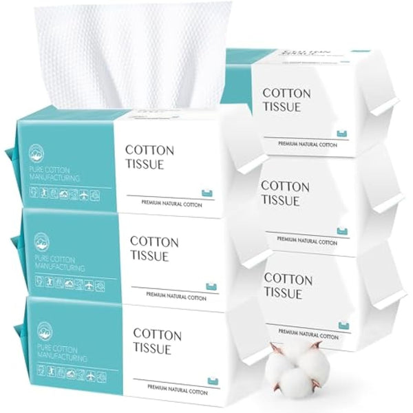 Disposable Face Towel 600 Count, Soft Cotton Clean Towels, Biodegradable Disposable Towels, Skin Care, Makeup Remover, Wipes and Facial Cleansing