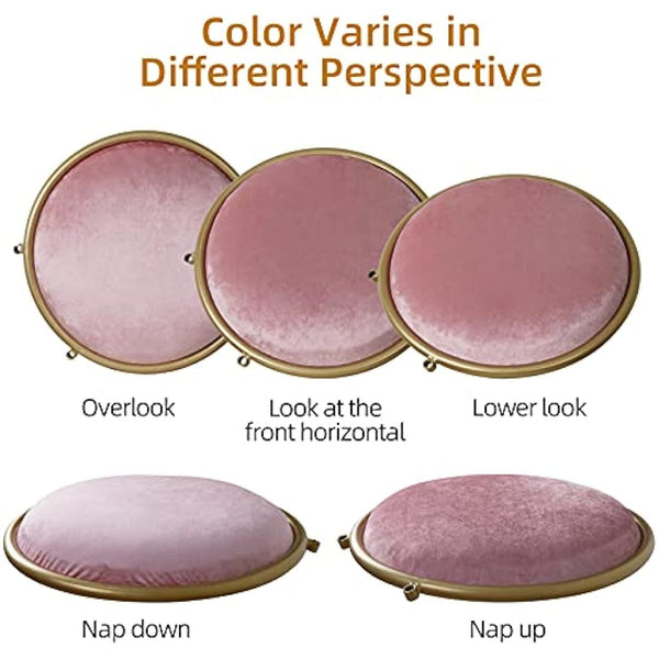 FATIVO Pink Glam Butterfly Back Vanity Chair - Velvet Makeup Stool with High Backrest for Girls Room, Clothing Store, Dressing Room, Beauty Store