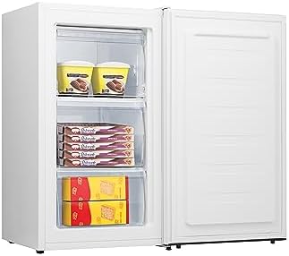 Fridgemaster MUZ4860E Freestanding Undercounter Freezer, 61Litres, 4 Star Freezer Rating, 48cm width, E Rated in White