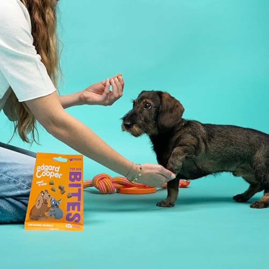 Edgard Cooper Natural Dog Treats - Chicken Top Dog Bites (Small) - (15 x 50g bag), Grain Free, High in Protein & fresh meat, full of essential amino acids for healthy insides