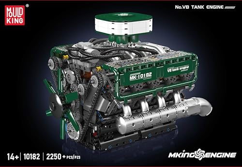 Mould King V12 Engine Building Block Sets, V12 Engine Model Kit That Runs, MOC Engineering Model Building Kit with Battery and Motor, Engineering Building Blocks for Adults (3472 PCS)
