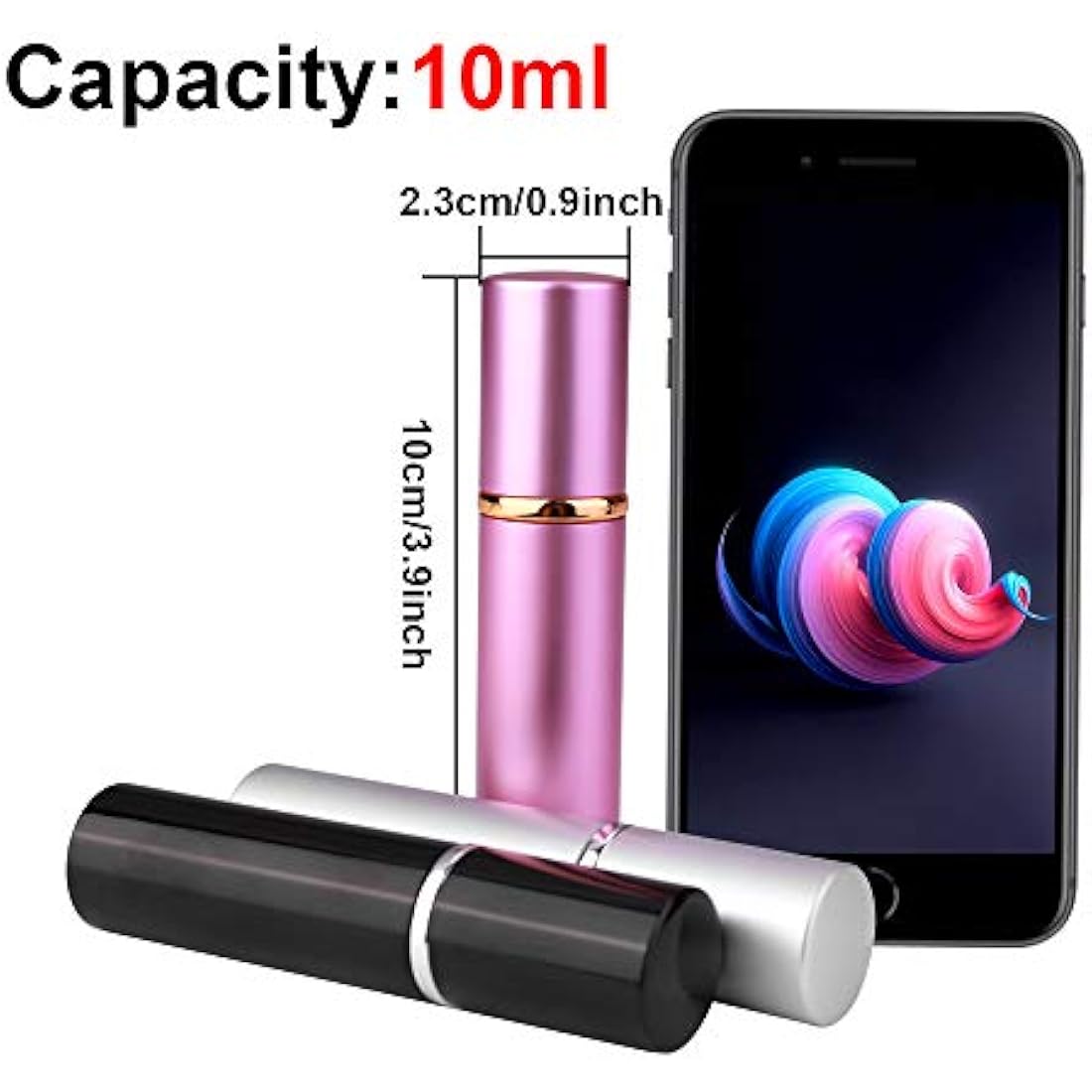 Refillable Travel Perfume Atomiser - 3 Pcs 10ml Mini Portable Spray Bottles for Aftershave With Funnel and Diffuser Tool