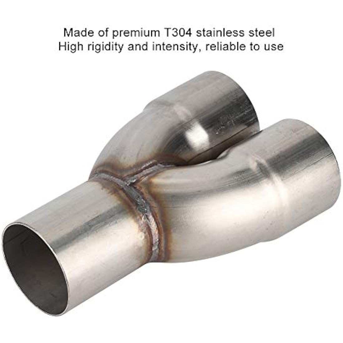 Gorgeri Stainless Dual Pipe,Universal Stainless Exhaust Y Pipe Adapter 2.5in OD inlet to 2.5in ID Dual Pipe