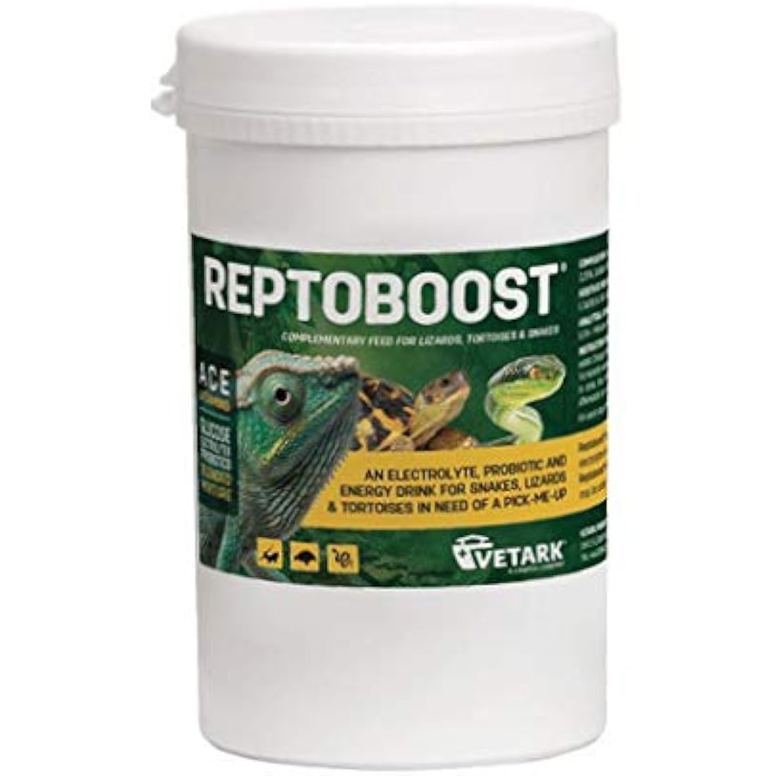 Vetark Reptoboost Power | Electrolyte & Probiotic boost for reptiles & Tortoise | Supports recovery following hibernation | Easy to give | 300g powder