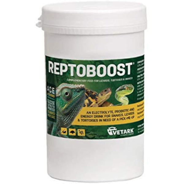 Vetark Reptoboost Power | Electrolyte & Probiotic boost for reptiles & Tortoise | Supports recovery following hibernation | Easy to give | 300g powder