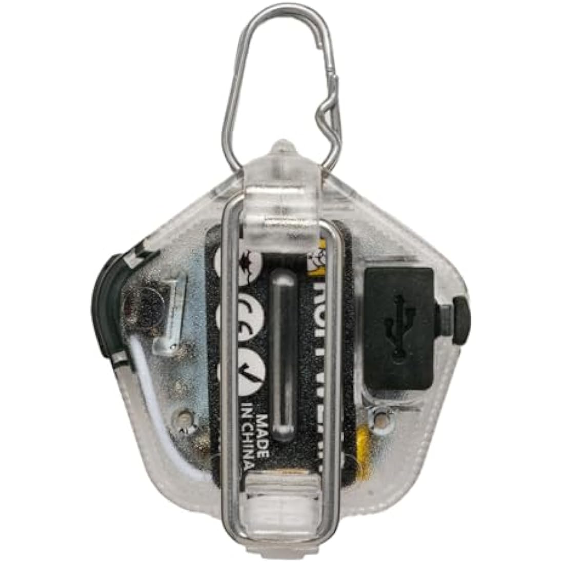 RUFFWEAR The Beacon Dog Safety Light, Waterproof Dog Collar Light, LED Pet Dog Collar Buckle Night Light, Safety Clip On Flashing Dog Light for Dog Leads & Harnesses, Rechargeable Dog Light, Clear