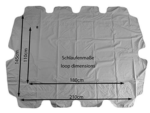 QUICK STAR Replacement Roof Garden Swing Beige 145x210cm UV 50 3 Seater Hollywood Swing Cover