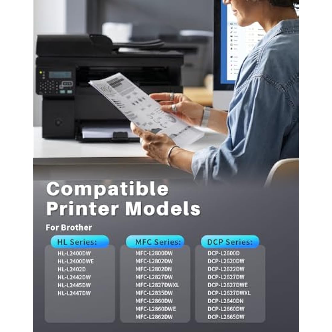 INK4U TN2510XL Toner Compatible with Brother TN-2510XL TN2510 for DCP-2620DW DCP-L2665DW DCP-L2660DW HL-L2400DW HL-L2445DW MFC-L2835DW MFC-L2800DW MFC-L2860DW (1Black) ,3000 Pages