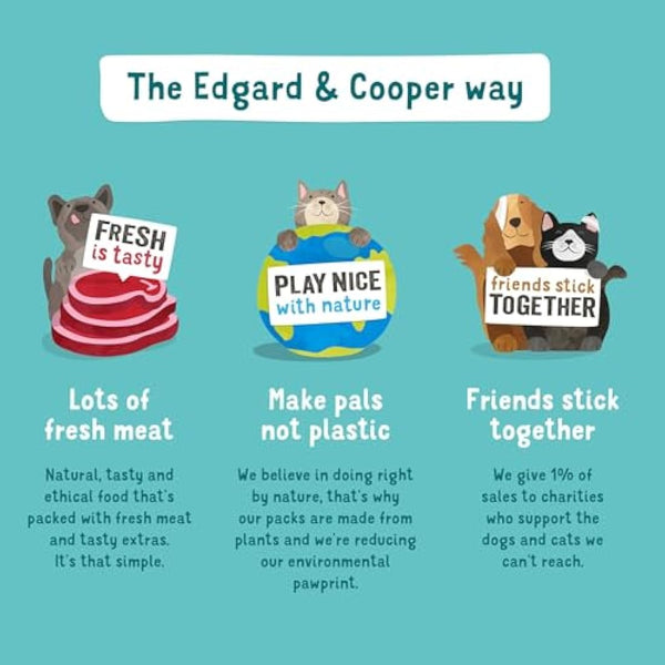 Edgard Cooper Dog Treats, Grain Free, Festive Feast, Fresh Duck & Turkey, High Protein, Natural Ingredients, 400g x7