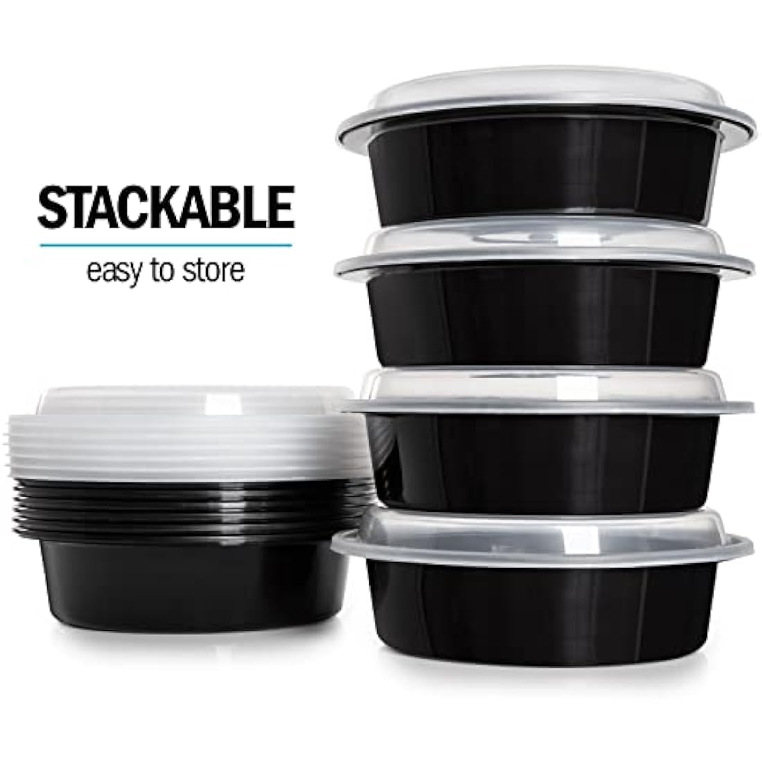 Igluu Meal Prep Containers Reusable 30 Pack Round 828ml (28oz) BPA-Free Food Prep Containers with Airtight Lids – Durable Plastic, Stackable, Microwave, Freezer & Dishwasher Safe