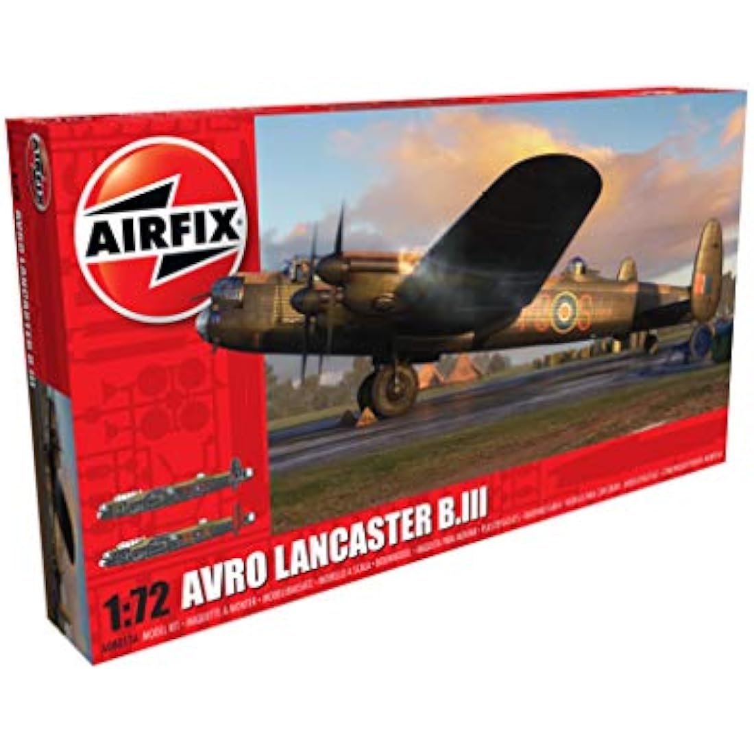 Airfix Model Set - A08013A Avro Lancaster B.III Model Building Kit - Plastic Model Plane Kits for Adults & Children 8+, Set Includes Sprues & Decals - 1:72 Scale Model