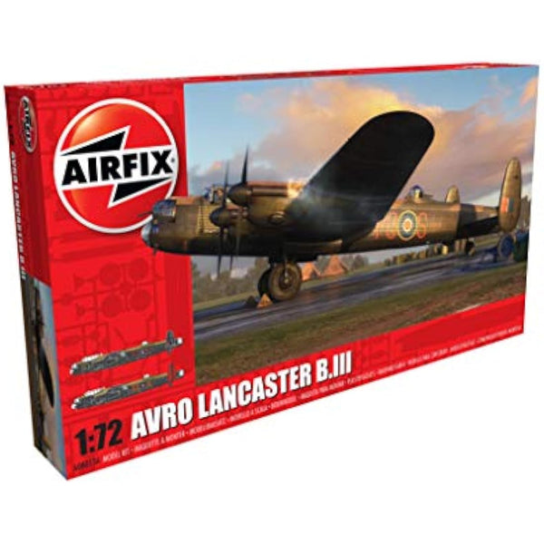 Airfix Model Set - A08013A Avro Lancaster B.III Model Building Kit - Plastic Model Plane Kits for Adults & Children 8+, Set Includes Sprues & Decals - 1:72 Scale Model
