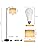 Aomeya Led Floor Lamps Classic Arc Energy Saving Standing Lamp with Hanging Lamp Shade and 9W Led Bulb for Living Room Bedroom Office, E27 Socket, Warm White,Floor lamp (A)