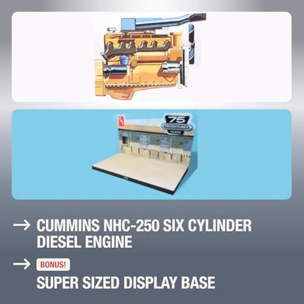 AMT AMT1046-1: 25 White Freighliner 2-in-1 SC/DD Cabover Tractor (75th Anniversary)