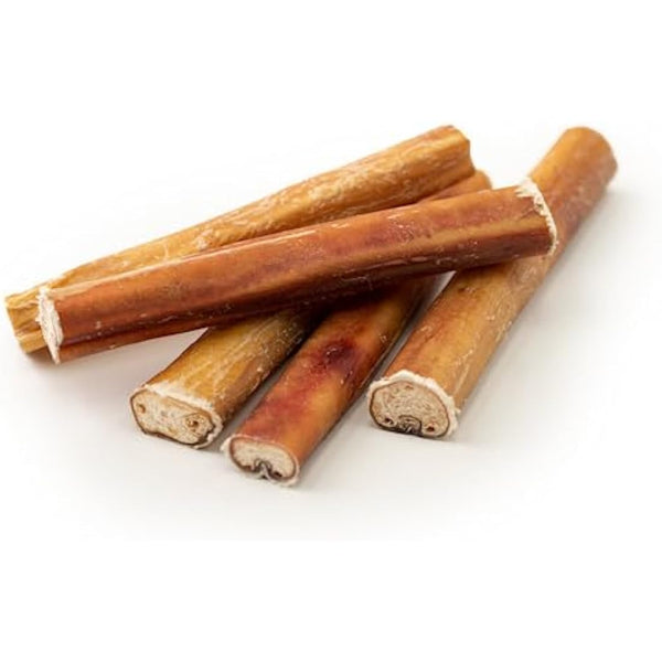 Dragonfly Products. 10 x 15cm Thick Bulls Pizzle Bully Sticks for Dogs & Puppies - Healthy, Natural Dog Thick Treats Chews