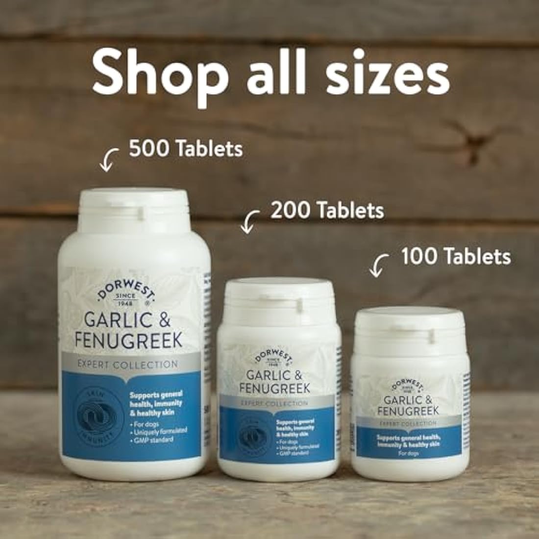 DORWEST HERBS Garlic and Fenugreek Tablets for Dogs 500 Tablets