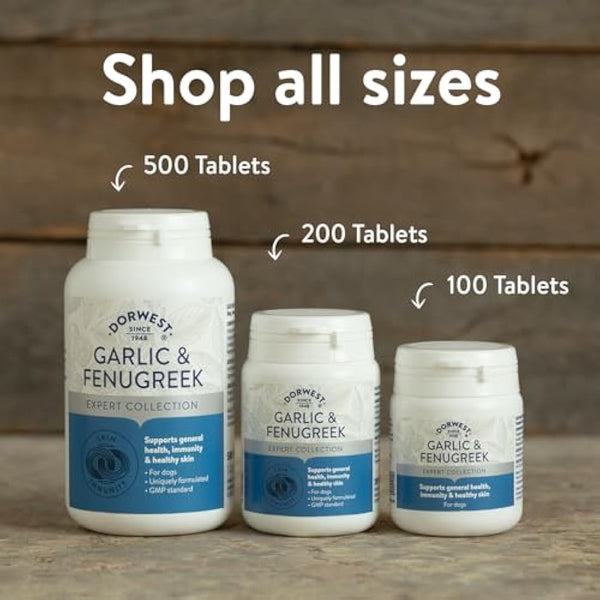 DORWEST HERBS Garlic and Fenugreek Tablets for Dogs 500 Tablets