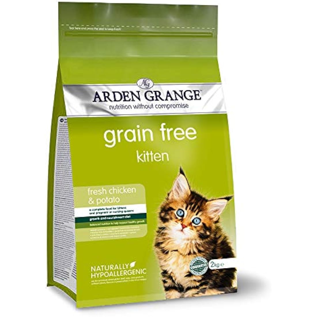 Arden Grange Kitten Food, Chicken, 2 Kg (Pack of 1)