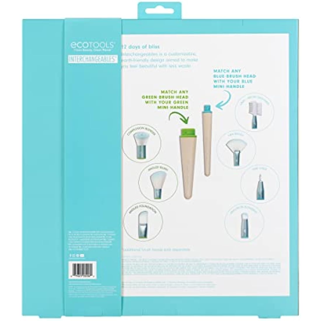 EcoTools Limited Edition 12 Days of Bliss Christmas Gifts, Makeup Brushes and Beauty Sponges, Premium Quality