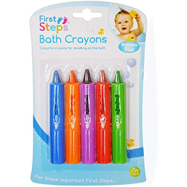 First Steps Baby Bath Crayons Pack of 12 for Fun in Bath - Non Toxic Bath Toys